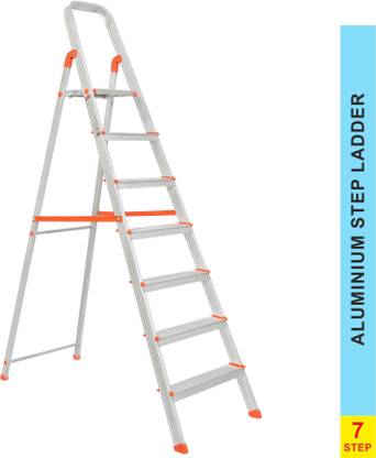 Flipkart SmartBuy 7 Step Ladder | Anti Skid| 5 Year Warranty| Home Step Ladder| Anti-Skid,Foldable Aluminium Ladder