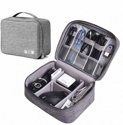 EZLOOT Eco-Friendly Digital Electronics Accessories Storage Bag Adjustable Multi-Compartment Travel Organizer