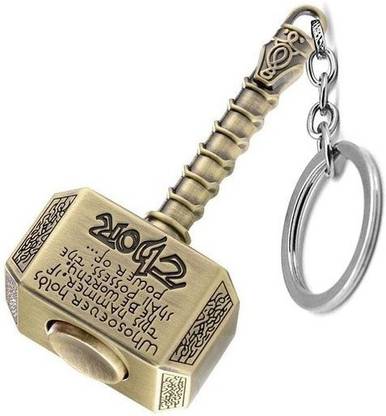 Explorer THOR HAMMER Super Hero Slider Mini pocket Size Lighter | Easy To Carry Anywhere | Mini Pocket Size Lighter Iron Man Helmet Windproof & Flameless ||Easy To Carry Anywhere || Easily Manage in Pocket Lighter|| Key chai ring attach For Bikes/Car/Scooty/ Bag/ Home Keys Cigarette Lighter, USB Cable