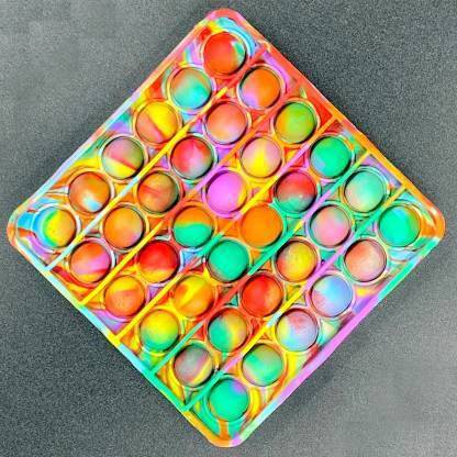 KGINT pop it Fidget Toys, pop it Fidget Toy Set | pop its Fidget Toys, Fidget Toys pop it Rainbow, pop it Toy, | poppit Fidget Toy, Rainbow pop it, Push pop Bubble Fidget Toy, pop Toy (Multicolor)