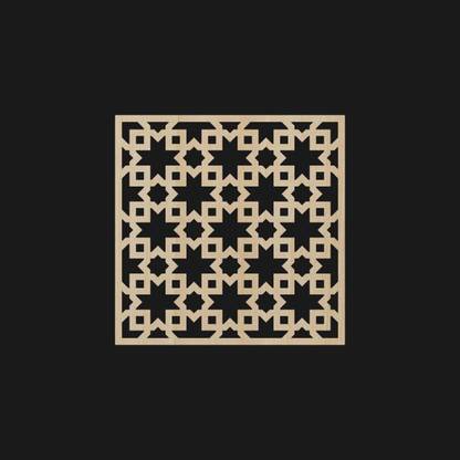 Haoser MDF Jali Decor Panel for Room Partition, Screen, Divider, Door, Windows ( Length-20cm, Width-20cm, Thickness-0.3cm )
