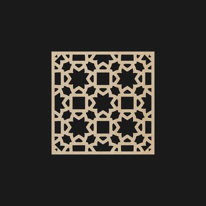 Haoser MDF Jali Decor Panel for Room Partition, Screen, Divider, Door, Windows ( Length-30cm, Width-30cm, Thickness-0.3cm )
