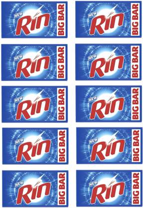 Rin Bar ( Pack Of 10 )250 Gm Soap Detergent Bar