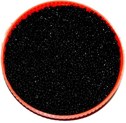 Dhruv Crafts Black Round Rocailles/Glass Seed Beads (50 Grm, Black)) Standard Quality, for – Jewellery Making, Beading