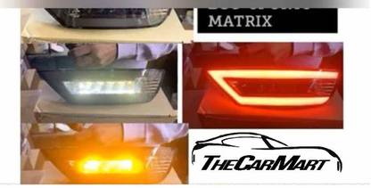 CARMART Car Reflector Led Brake Light for Rear Bumper DRL for Ford ECOSPORT 2014-19 with Reverse Light Function and with Matrix Indicator Set of 2 Car Reflector Light