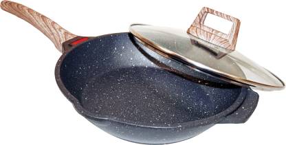 OET Maifan Stone Coating Smokeless Non Stick Frying Pan with lid (PN44) Induction Bottom Non-Stick Coated Cookware Set