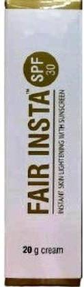 FAIR INSTA SPF 30 INSTANT SKIN LIGHTENING WITH SUNSCREEN PACK OF 1 -20GM