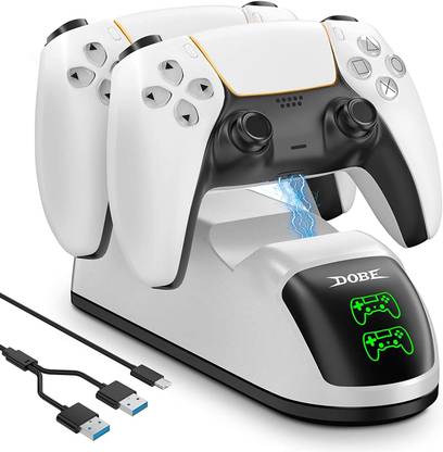 microware PS5 Controller Charging Station Compatible with PS5 Controller|PS5 Controller Charger High Speed for v DualSense Controller  Gaming Accessory Kit