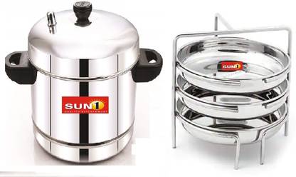 sun1 SUN1-DHOKLA/THATTU IDLI COOKER WITH STAND-3PLATES Induction & Standard Idli Maker