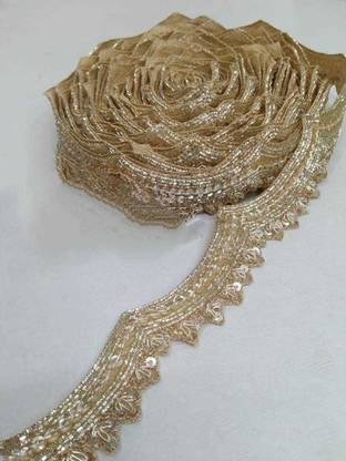 Borders Handwork lace Jardoshi Lace Reel with Cutwork Heavy Embroidery Design (9M x 1.5 in) Lace Reel