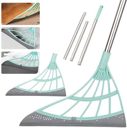 MAYANKK Multifunctional Magic Broom, Brush Broom, Magic Broom Sweeper Bathroom Wipers, M Mop Set
