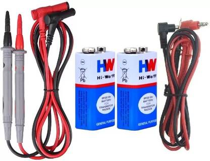 Republic 1 Pair High Quality Pointy Universal Probe Test Leads Plugs Thin Tip Needle for Multi Meter, Clamp Meter, Volt Meter, Electronic Work with Ultra Fine Super Softer Antifreezing Silicon Probe with Rubber Shrouded Pen Line Meter Testing Wire Pen Test Cable Probe Plugs for Digital Multimeter