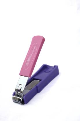 kaku k nail cutter nail clipper with plastic body. nail buffer multicolor