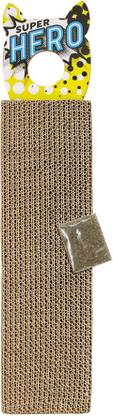 fofos Comic Door Hanger Cat Toy, Yellow | For Small Kittens + Older Cats , Double-Sided Cat Hanger , Imported Us Grade Catnip Powder , Hang On Door Handles , Durable Cardboard , Scratch, Play Wooden Training Aid For Cat