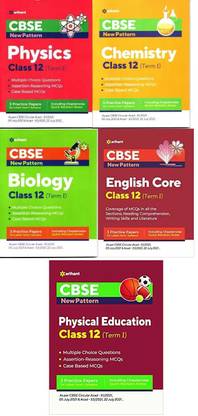 Arihant CBSE New Pattern MCQ Based ENGLISH, PHYSICS, CHEMISTRY,BIOLOGY PHYSICAL EDUCATION For (TERM-I) Class-12 (3-BOOK SET)