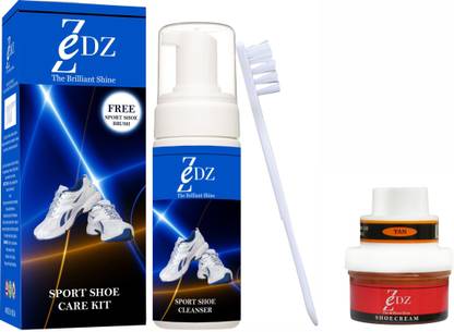 Zedz Sports Shoe Care Kit and Shoe Cream (Tan) Cleaner