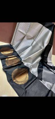 J A Fabrics Banarasi Organza Saree with Unstitched Blouse