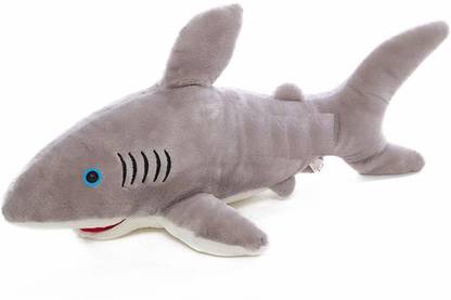 BOLT shark Soft Toy & animal Stuffed Plush Toy for Kids - 40 cm (Grey)  - 40 cm