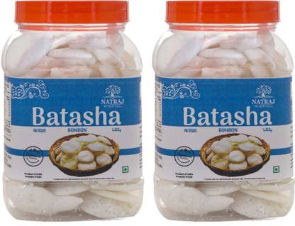NATRAJ The Right Choice Punjabi Sugar Batasha For Puja|Sugar Drop Candy | Batashe for Pooja and Culinary use | Patasha 350g Sugar