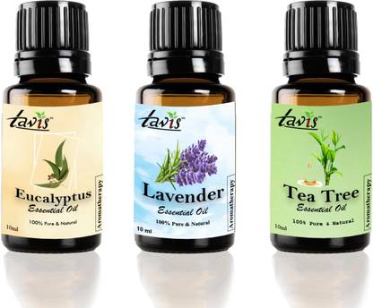 Tavis Eucalyptus Oil, Lavender Oil, Tea Tree Oil
