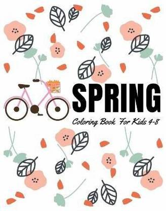 Spring coloring book for kids 4-8