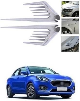 PROEDITION Air Flow Car Fender Side Duct Sporty Racing Fender Look Vent Air Flow Car A173 Matte, Glossy, Chrome Maruti Swift Dzire Side Garnish