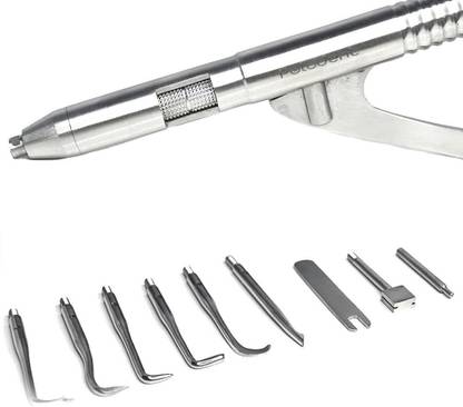 Polodent Crown & Bridge Remover Fully Automatic with Gun Type, Set of 9 tips Dental Elevator