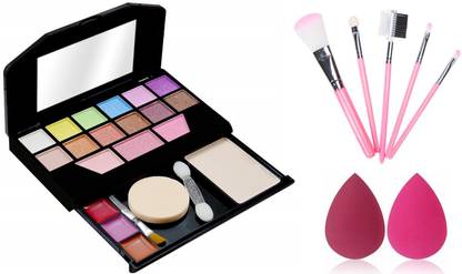 Uchiha Professional TYA 5024 Makeup Kit, 5 Pieces Makeup Brush & 2 Blender Puffs Set
