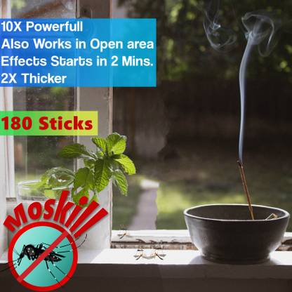 Blade Moskill Mosquito Repellent Citronella| Killer Incense Sticks| 10X Powerfull | Effects In 2 Mins. | Biggest Size | Orange Refreshing Fregrence 180 Sticks (Agarbatti) No Box Super Fresh Orange