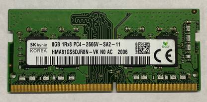 Sk Hynix PC4 2666 DDR4 8 GB (Single Channel) Laptop (HMA81GS6DJR8N - VK NO AC)