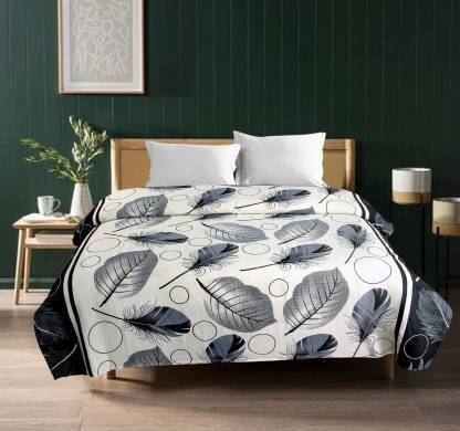 Makhija 1 TC Polycotton Double Floral Flat Bedsheet