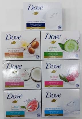 DOVE SOAP COMBO PACK OF DIFFERENT VARIENTS 7 PICS