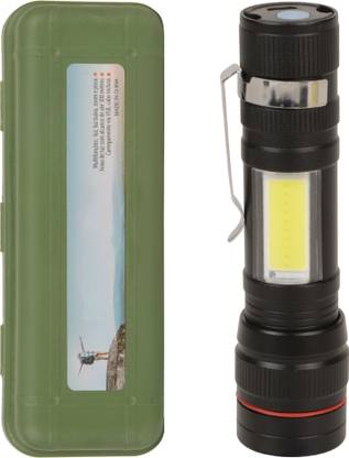 Care 4 ZOOM USB ZY-520 option with Usb Charging with 3 function(high, cob light and blinker) (Black : Rechargeable) Torch