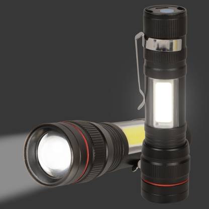 Care 4 SMALL SUN ZOOM ZY-520 option with Usb Charging with 3 function(high, cob light and blinker) (Black : Rechargeable) Torch