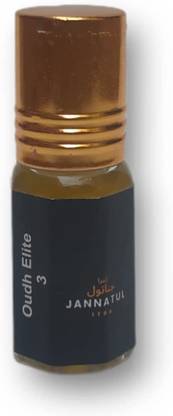 Jannatul itra Oudh Elite 3 | Perfume/Fragrance Oil Roll-on | Premium Long Lasting Concentrated Attar for Men | 4ml Herbal Attar