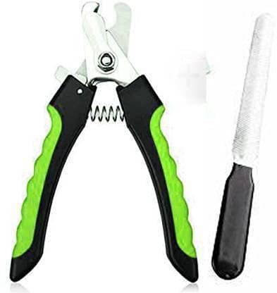 SAWAY Pet Green Anti Scratch Nail Clipper for Dog 5 inch (Stainless Steel Blade) Pet Grooming Clipper Blade Case