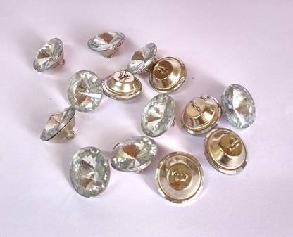 DVYA Crystal Upholstery Buttons (12 Pcs) 24mm Crystal Buttons