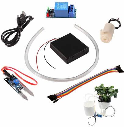 Super Debug Soil Moisture Sensor Kit Automatic Watering System Manager with Mini Water Pump for Arduino DIY Kit (Automatic Watering System) Electronic Components Electronic Hobby Kit