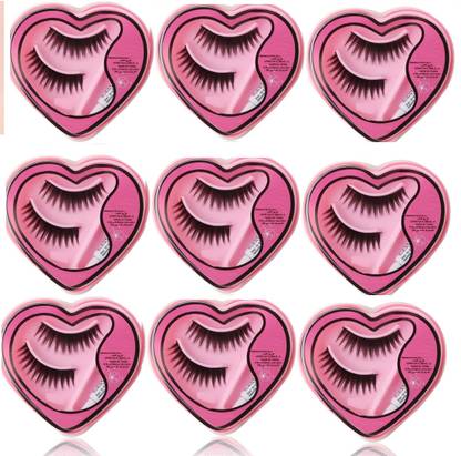 tanvi27 False Eyelashes Synthetic Fiber Material Fake Eyelashes pack of 8