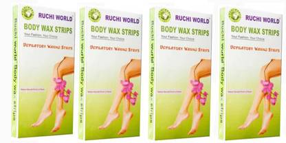 रुचि वर्ल्ड बॉडी वैक्स स्ट्रिप्स आपके शरीर से अनचाहे बालों को हटाने के लिए आसान है। चेहरे, शरीर और बिकनी एरियाज़ को वैक्स करने के लिए बिल्कुल सही है। 80 स्ट्रिप्स 4 बॉक्स का पैक स्ट्रिप
