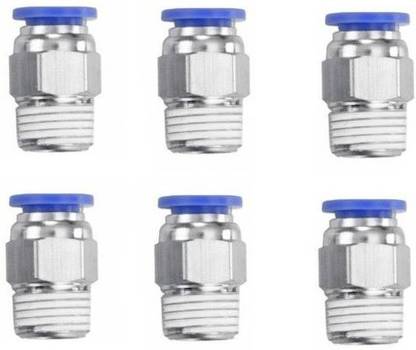 DIGICOP 1/4" Male Tube Pneumatic Air Fittings Push In Fit Connector Hose Connector