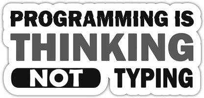 woopme Programming is Thinking Not Typing for Developers Programmers Laptop Trackpad Stickers Vinyl Laptop Decal 15.6