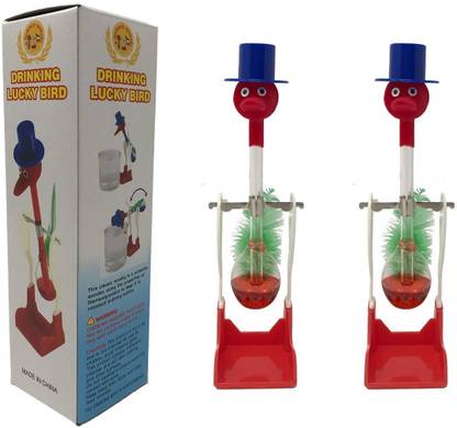 RVM Toys Retro Scientific Non-Stop Dippy Magic Famous Drinking Bird Fun Home Decor Educational Learning Physics Law Science Toy (Pack Of 2)