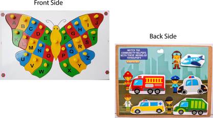 A And A Kreative Wooden ABCD Butterfly Puzzle with 1 Additional Activity