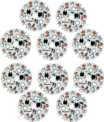 AURACELL 10 Pcs 3 in 1 Red Blue Indigo Color LED Bulb DOB (Direct on Board) Manual Color Change LED Driver