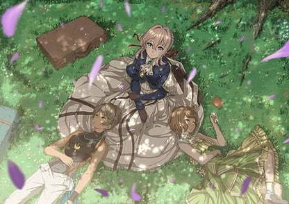 Anime Violet Evergarden Erica Brown Iris Cannary Matte Finish Poster Paper Print