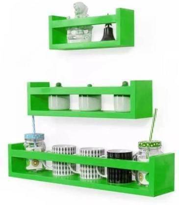 AN Craft wall kitchen rack, cup stand glass stand spice box stand, set of 3 mdf MDF (Medium Density Fiber) Wall Shelf
