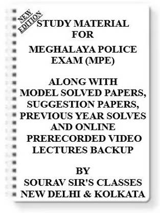 Study Material For Meghalaya Police Exam (Mpe) [ Pack Of 4 Books ] With Model Question Papers + Topicwise Analysis + Mcq Questions+ Special Practice Set