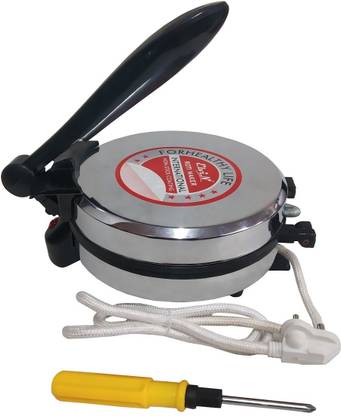 Elvin 8.5 inch Diameter Stainless Steel Puri Maker Press Machine with Manual Handle Roti and Khakra Maker