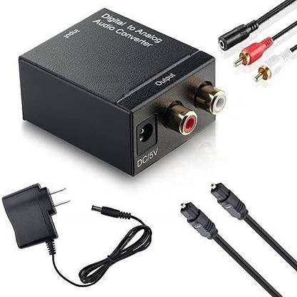 FENTICO  TV-out Cable Digital to Analog Audio Converter DAC Digital Optical to Analog L/R RCA converte